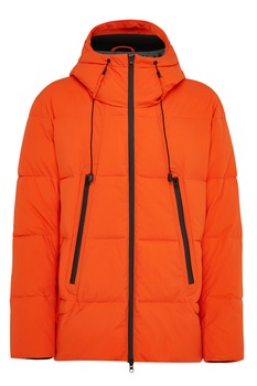 Mexx, Geaca cu vatelina, gluga si model matlasat, Oranj mandarina Mexx, Geaca cu vatelina, gluga si model matlasat, Oranj mandarina