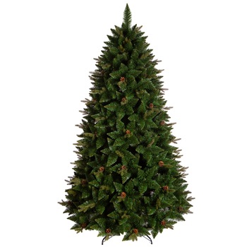 Brad Artificial Scandinav 220 cm cu ace 2D si 3D, cu conuri Brad Artificial Scandinav 220 cm cu ace 2D si 3D, cu conuri