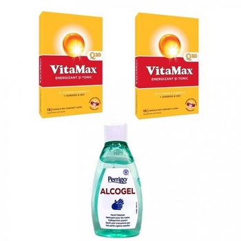 Pachet Vitamax Q10, 30 capsule + alcogel Pachet Vitamax Q10, 30 capsule + alcogel