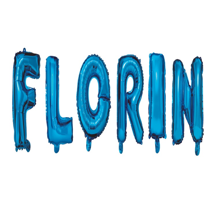 OEM Lufi betűkészlet, Florin név, Kék, 40 cm