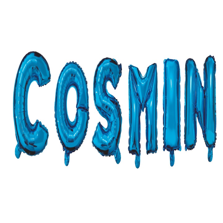 OEM Lufi betűkészlet, Cosmin név, kék, 40 cm