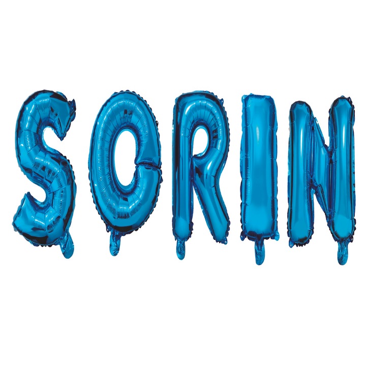 OEM Lufi betűkészlet, Sorin név, Kék, 40 cm