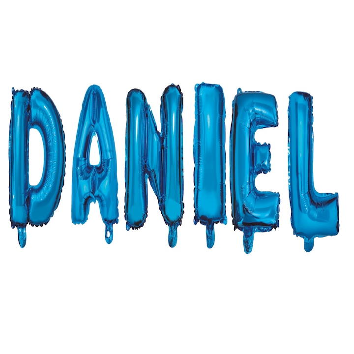 OEM Lufi betűkészlet, Daniel név, kék, 40 cm
