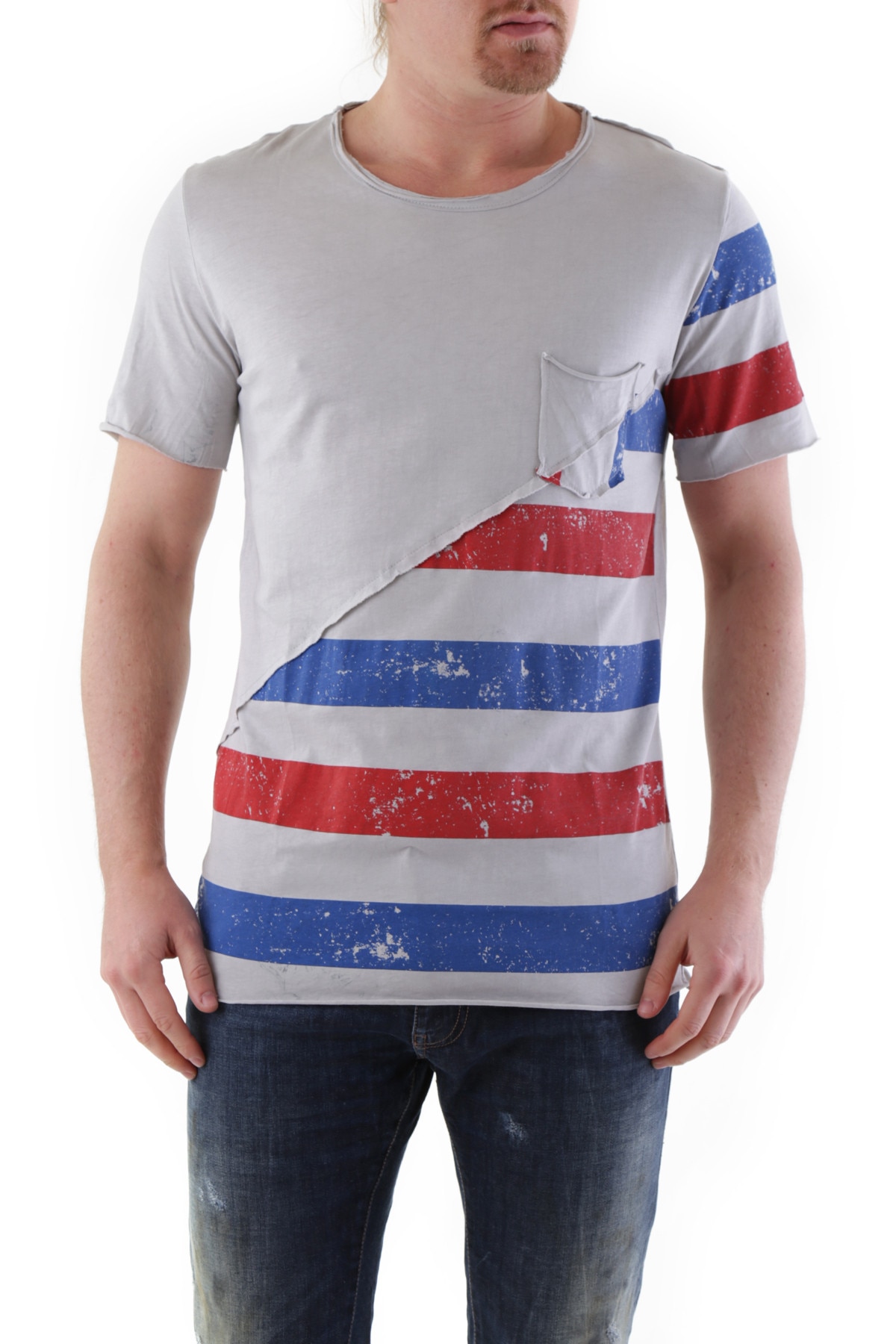 Tricou Barbati, Absolut Joy, 9708306, Logo, Gri, L INTL
