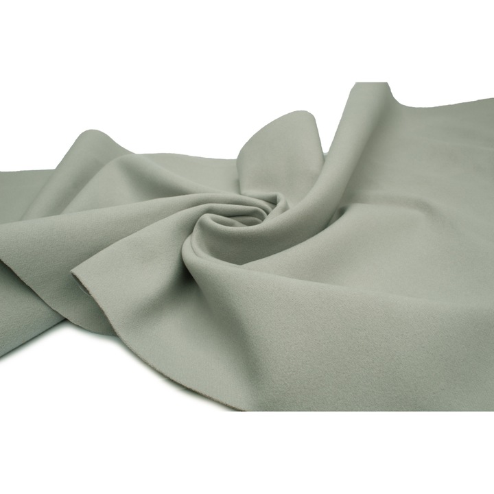 Material tesut, tip Petersham, lana artificiala, Gri deschis, 50 cm x 150 cm