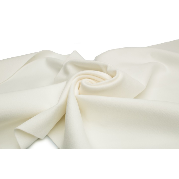 Material tesut, tip Petersham, lana artificiala, Crema, 50 cm x 150 cm