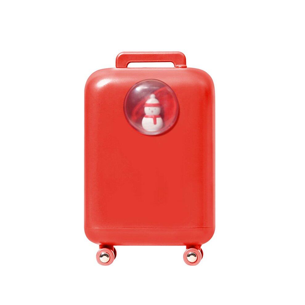 Difuzor de ulei esential, aromaterapie, purificator de aer, rezervor 210ML, cu iluminat, Troler si Mos Craciun, Rosu