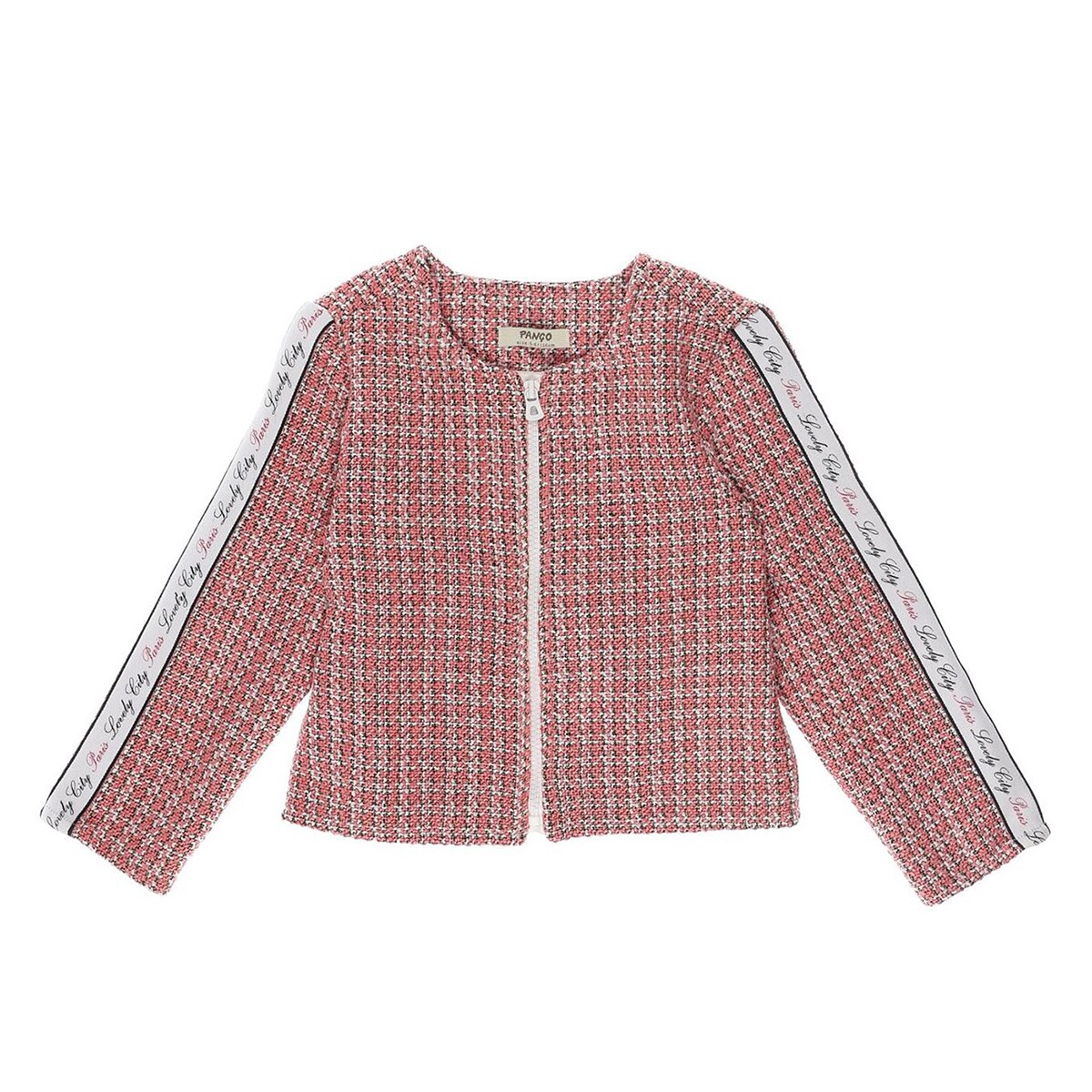 Geaca din tricot pentru fete, culoare roz somon, colectia Amour 4689