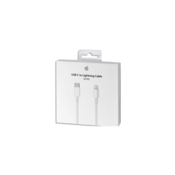 Cablu de date Apple, USB Type C - Lightning, 2 metri, Alb Cablu de date Apple, USB Type C - Lightning, 2 metri, Alb