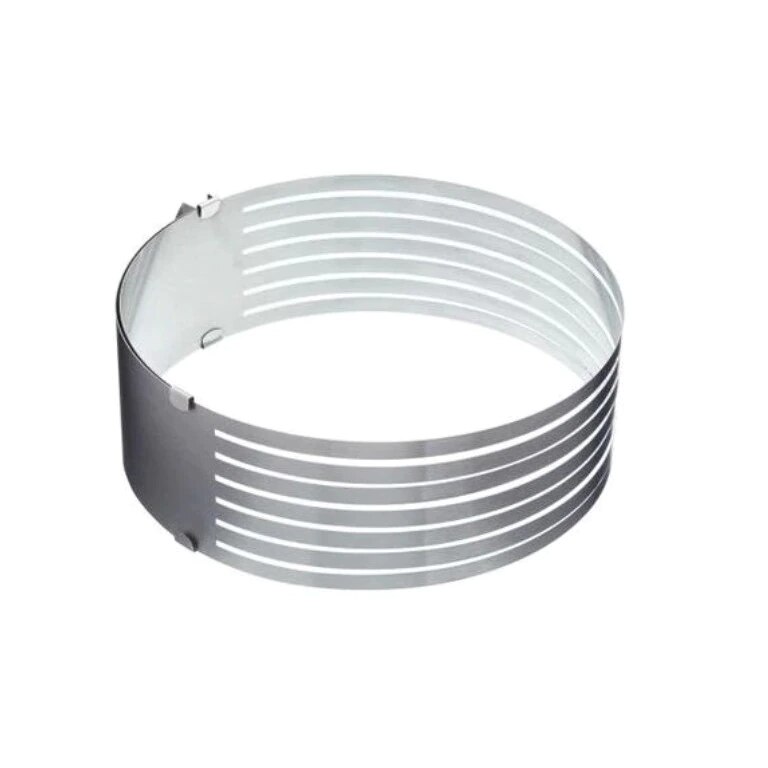 Inel ajustabil pentru tort Tiessa®, inox, 6 spatii pentru feliere, argintiu
