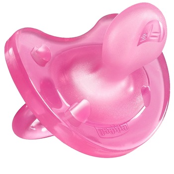 Suzeta silicon monobloc Chicco Physio soft, forma ortodontica, 6-16 luni, Roz Suzeta silicon monobloc Chicco Physio soft, forma ortodontica, 6-16 luni, Roz