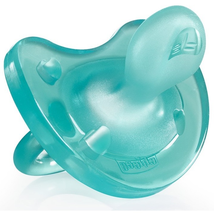 Chicco Physio Soft szilikon altatócumi, 0-6m, 1db, Kék