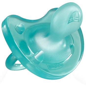 Suzeta silicon monobloc Chicco Physio soft, forma ortodontica, 6-16 luni, Albastru Suzeta silicon monobloc Chicco Physio soft, forma ortodontica, 6-16 luni, Albastru