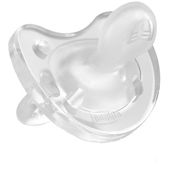 Suzeta silicon monobloc Chicco Physio soft, forma ortodontica, 16-36 luni, Alb Suzeta silicon monobloc Chicco Physio soft, forma ortodontica, 16-36 luni, Alb