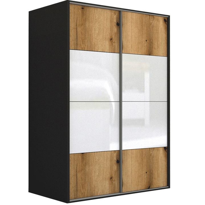 Dressing Genarom LEX A, Gri Lucios / Stejar Wotan M, 201 x 240 x 66 cm