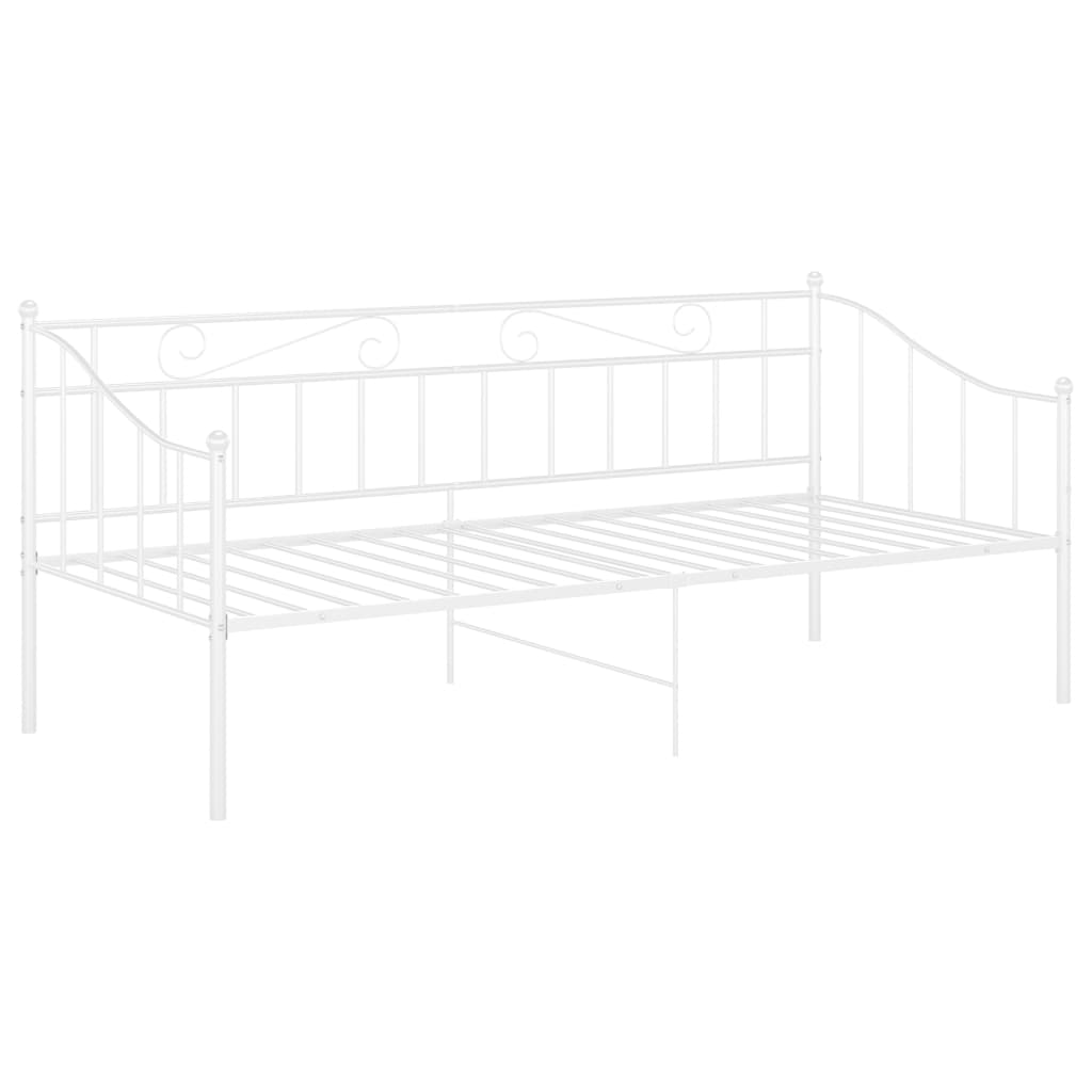 Cadru pat canapea, alb, 90x200 cm, metal 324774