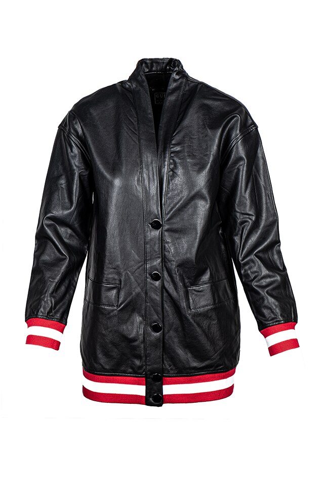 Jacheta relaxed fit Retro Look, Guess, Negru