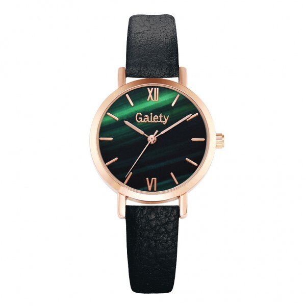 Ceas dama Gaiety CS1279, negru, cadran verde