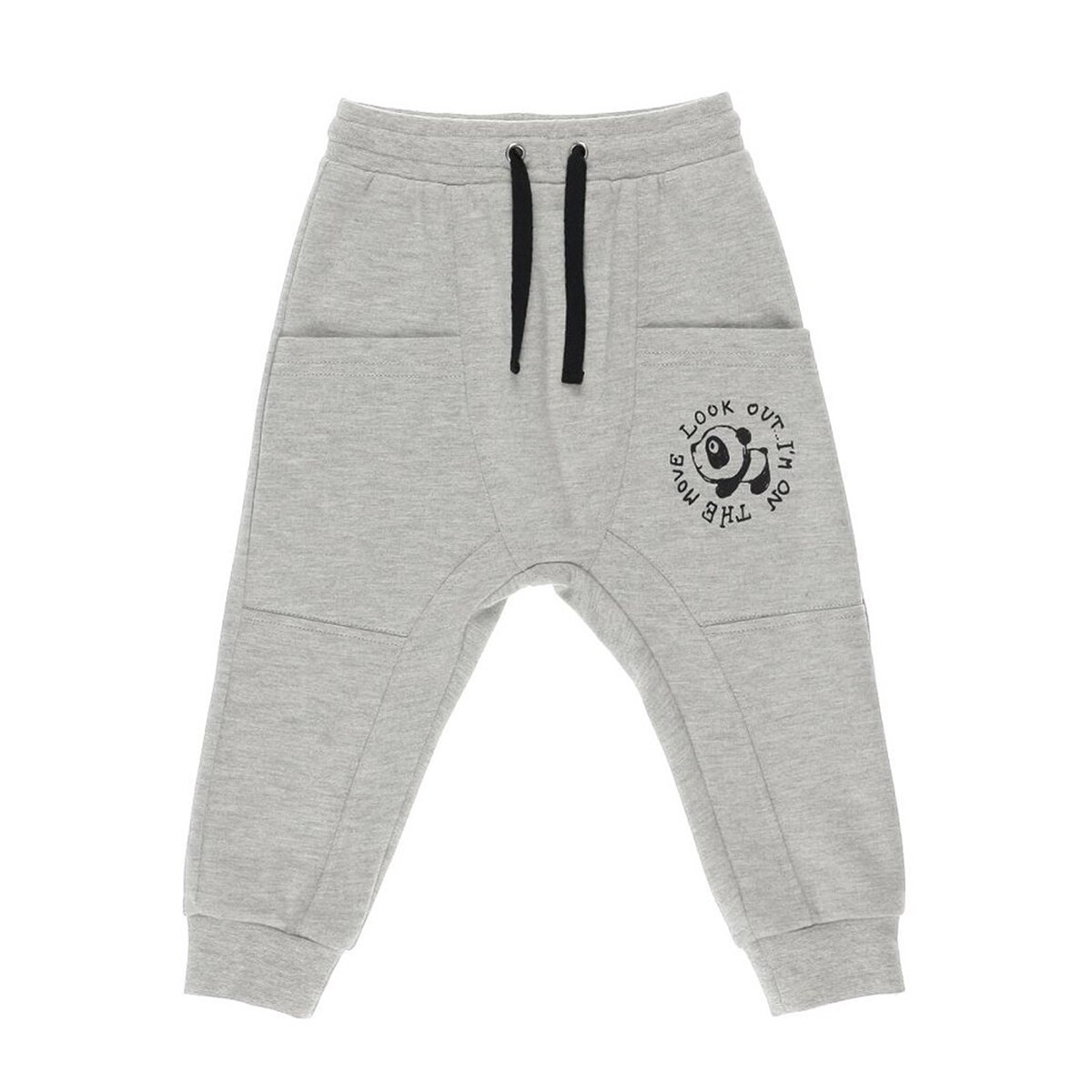 Pantaloni de trening pentru baieti, culoare gri, colectia Cute Panda 5015