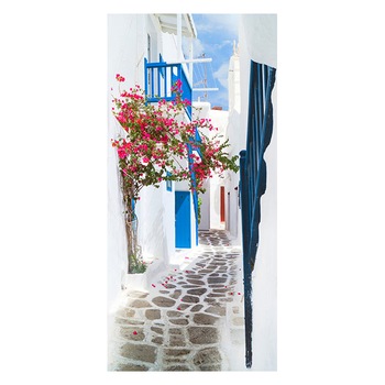 Fototapet vlies pentru usa - Plimbare prin santorini - 90 x 210 cm Fototapet vlies pentru usa - Plimbare prin santorini - 90 x 210 cm