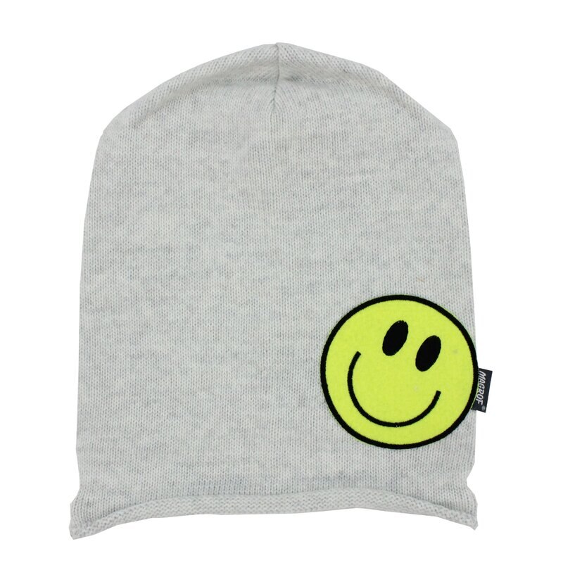 Caciula tip fes, tricotata, acril, Smile, gri