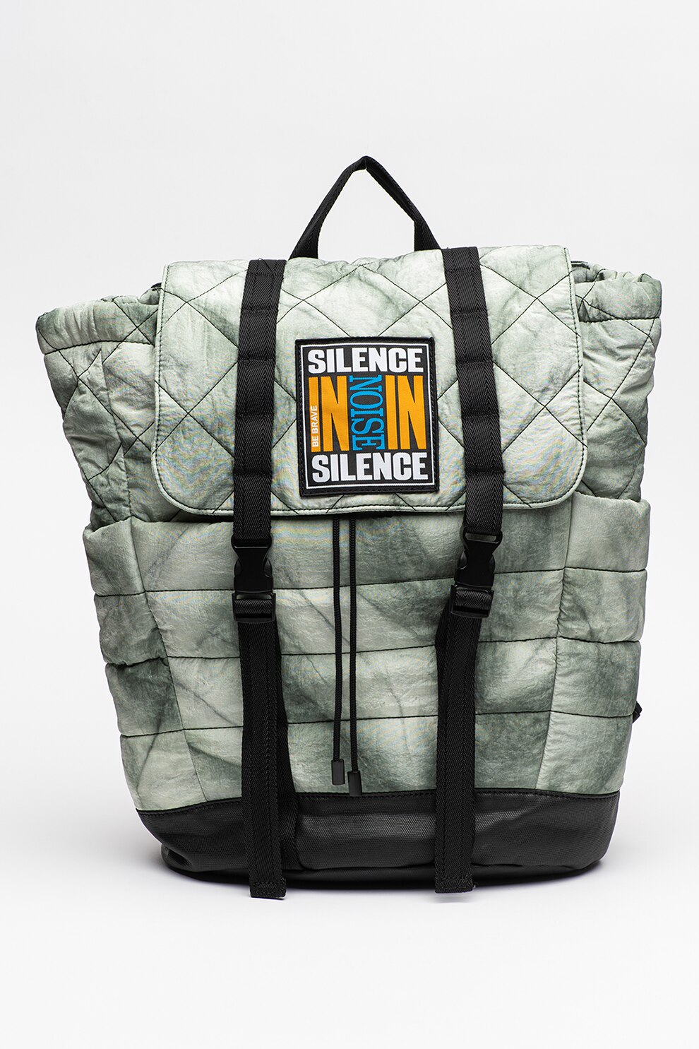 Diesel, Rucsac cu model tie-dye Heyoda, Verde pal/Negru