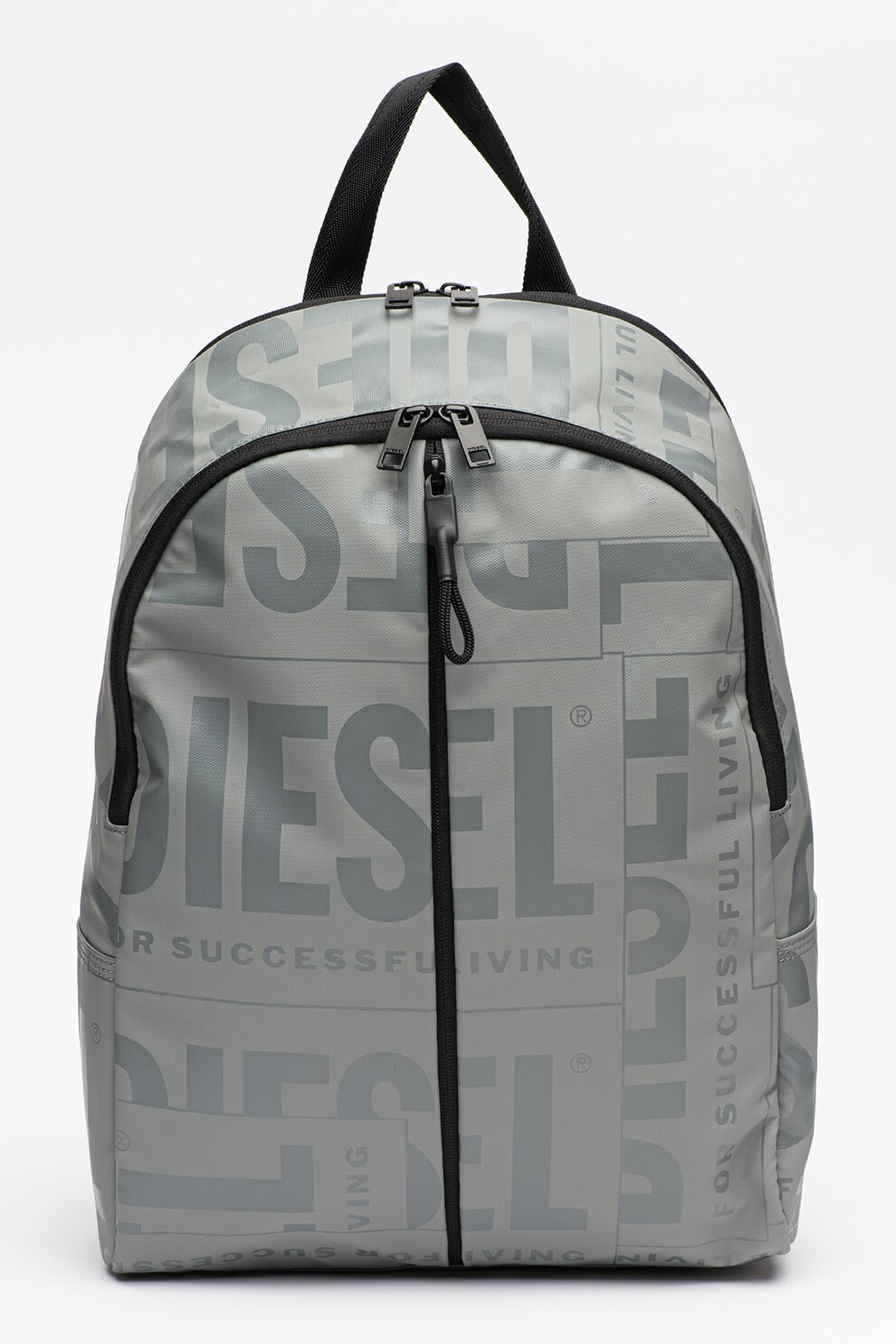 Diesel, Rucsac cu model logo peliculizat X-Bold, Gri/negru