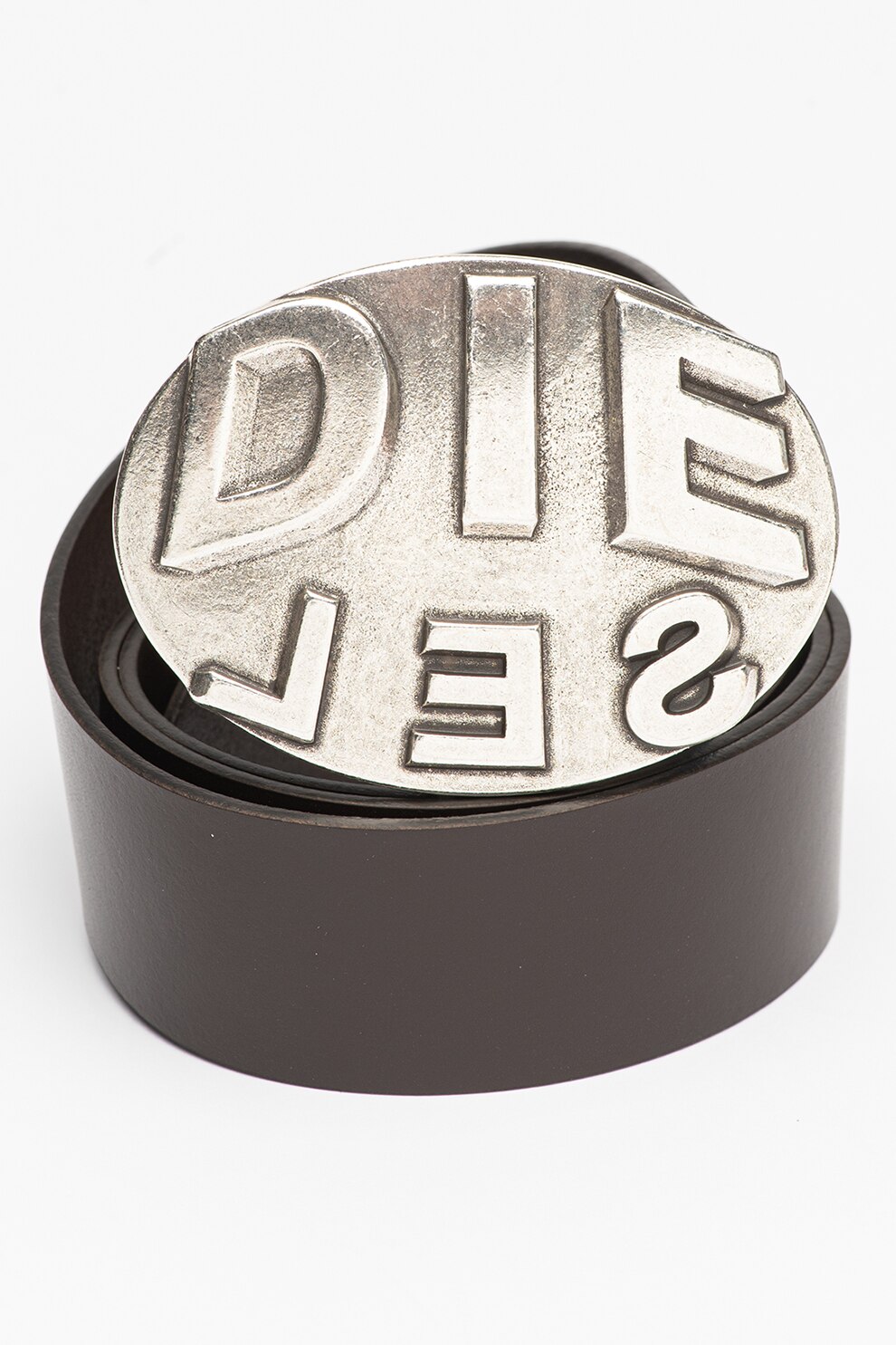 Diesel, Curea de piele cu catarama cu logo B-Metalround