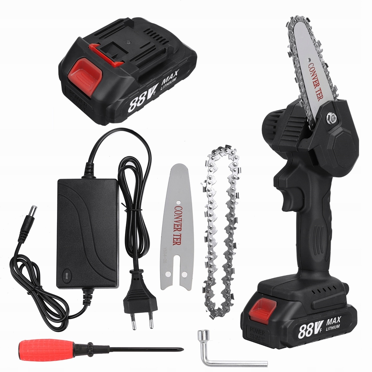 Fierastrau electric pentru prelucrarea lemnului, 800W, 88VF, 7500mAh, Negru