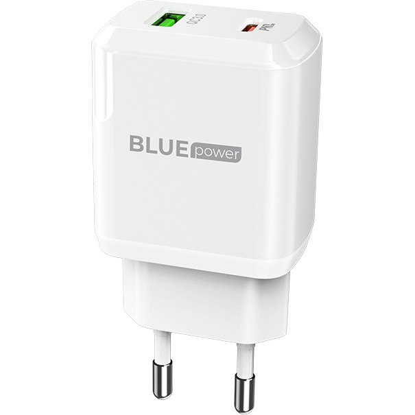 Incarcator Retea BLUE Power BCN5, Quick Charge, 20W, Alb