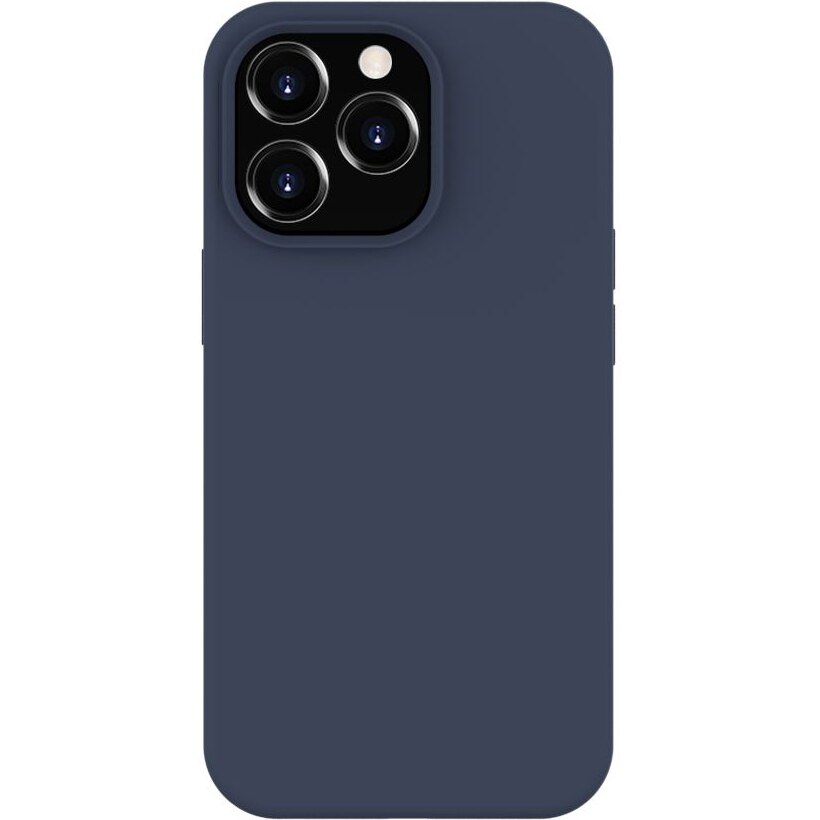 Husa de protectie Lemontti, Liquid Silicon pentru iPhone 13 Pro, Dark Blue