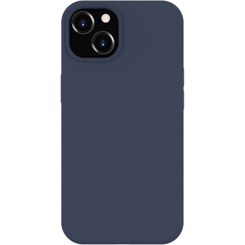 Husa de protectie Lemontti, Liquid Silicon pentru iPhone 13, Dark Blue