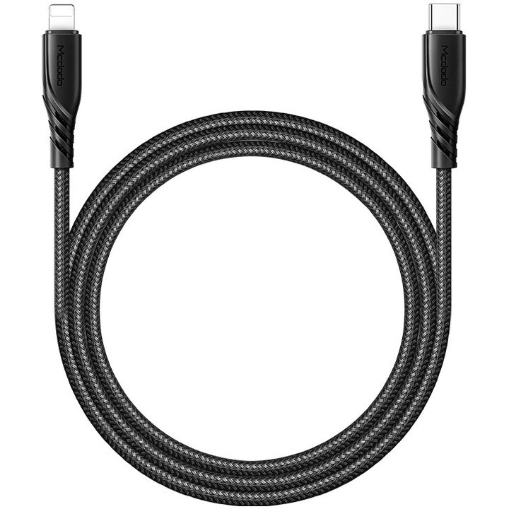 Mcdodo adatkábel, Fast Charge Type-C to Lightning, PD, 1,2 m, 20 W, fekete
