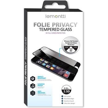 Folie de protectie Lemontti, Sticla Privacy pentru iPhone 13 Mini, Black Folie de protectie Lemontti, Sticla Privacy pentru iPhone 13 Mini, Black