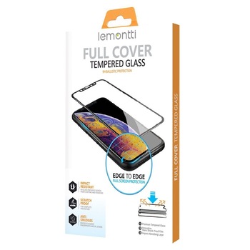 Folie de protectie Lemontti, Sticla Full Fit pentru iPhone 13 Mini, Black Folie de protectie Lemontti, Sticla Full Fit pentru iPhone 13 Mini, Black