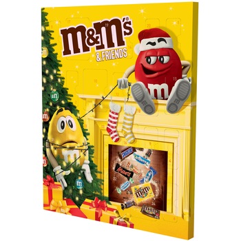 Calendar de Craciun cu selectii de bomboane de ciocolata M&M's & Friends, 361 g Calendar de Craciun cu selectii de bomboane de ciocolata M&M's & Friends, 361 g