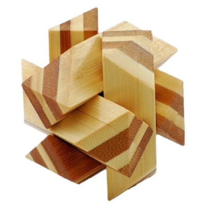 Бамбуков пъзел Fridolin, Angular Knot, Ниво на трудност 3, Деца и Възрастни