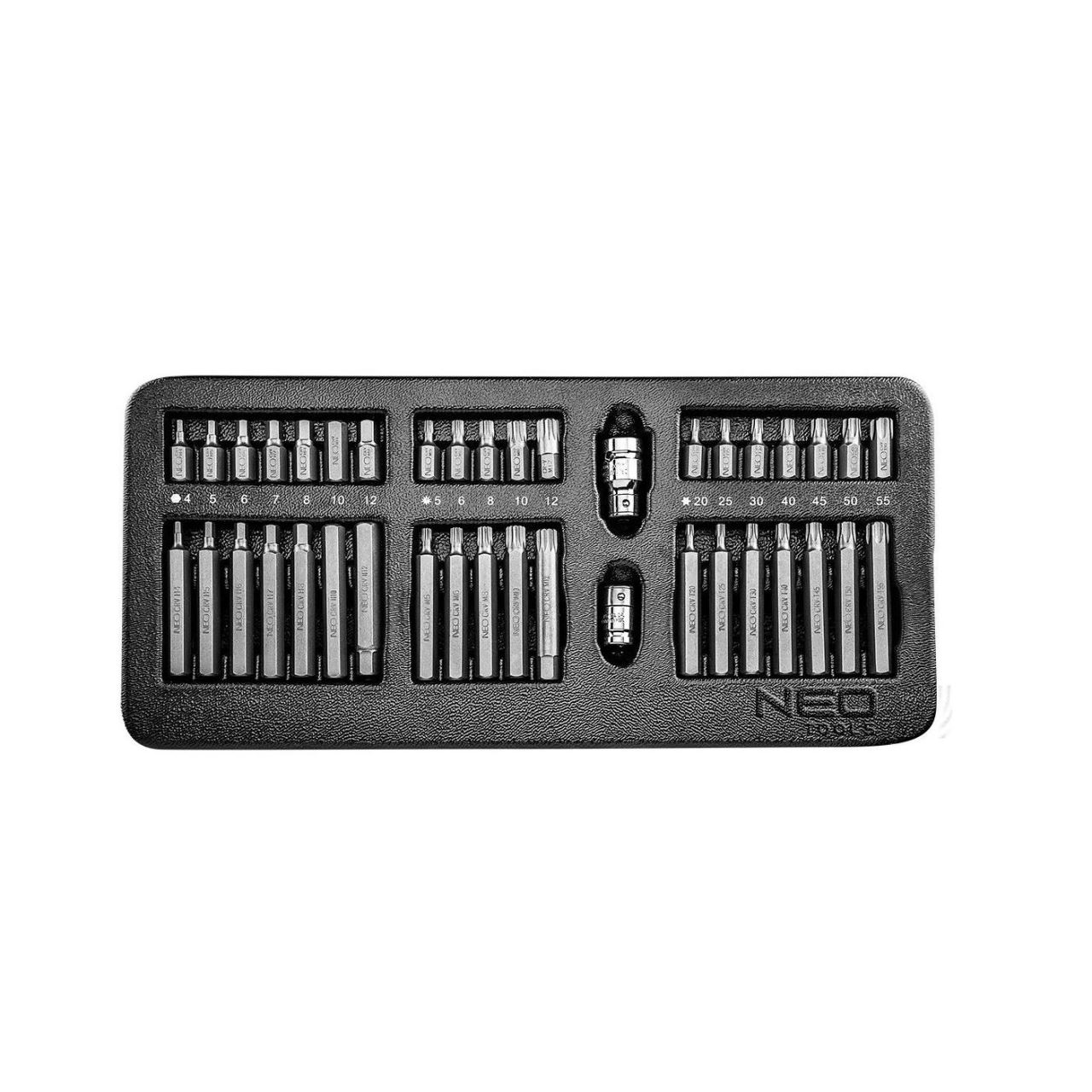 Set varfuri/biti, pentru dulap mobil, Torx, Spline, Hex, 40 piese, NEO