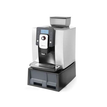 Aparat cafea automat, Hendi Profi Line, 1400 W, rasnita inclusa, negru, bauturi programabile: espresso, cafea lunga, cappuccino, latte, lapte cald, spuma de lapte, apa fierbinte, recipient lapte inclus, pompa 19 bari, 302x450x (H) 370 mm Aparat cafea automat, Hendi Profi Line, 1400 W, rasnita inclusa, negru, bauturi programabile: espresso, cafea lunga, cappuccino, latte, lapte cald, spuma de lapte, apa fierbinte, recipient lapte inclus, pompa 19 bari, 302x450x (H) 370 mm