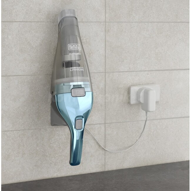 Aspirator de mana Black&Decker NVC220WBC-QW, 7.2 V, 370 ml, Albastru