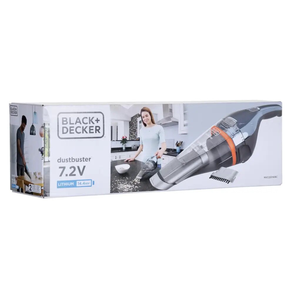 Aspirator de mana Black&Decker NVC220WBC-QW, 7.2 V, 370 ml, Albastru