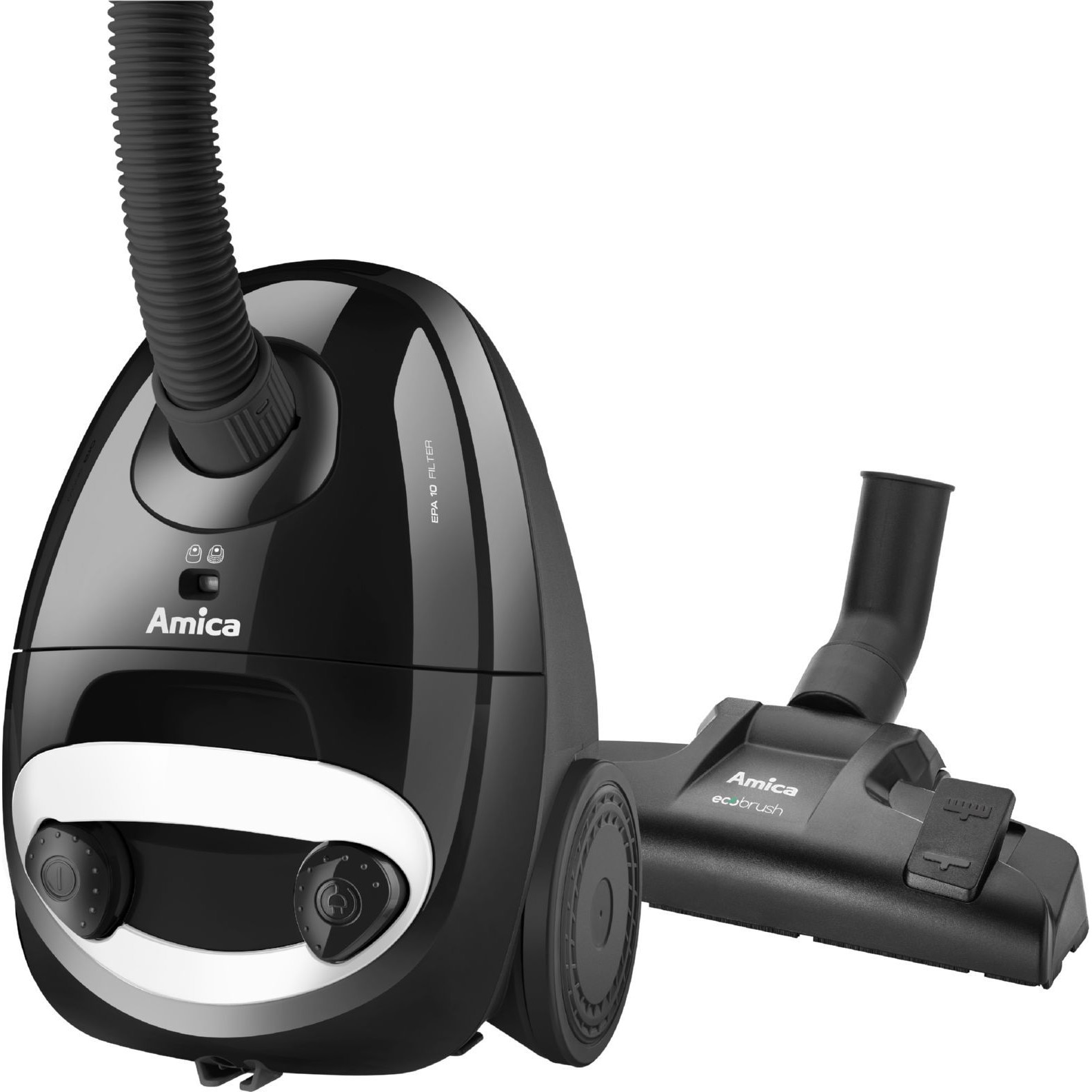 Aspirator cu sac Amica Ora VM1032, 900 W, 2 l, Negru