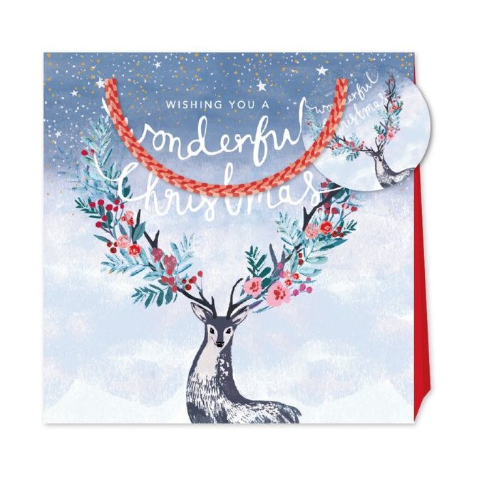 Punga de cadou - Louise Tiler Wishing You A Wonderful Christmas 22 x 22 x 8 cm, Cu model