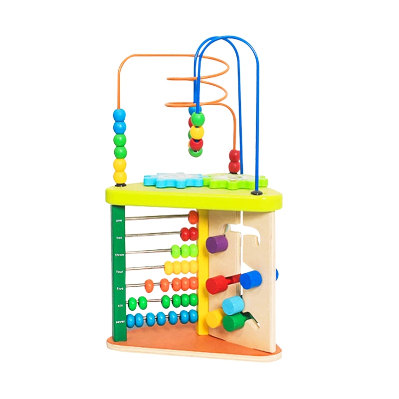 Centru de activitati AKU Smart Baby 5 in 1, prisma triungiulara educativa Montessori, multicolor, + 3 ani, AK8500