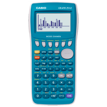 Calculator stiintific Casio Graph 25+E, 400 de functii, albastru Calculator stiintific Casio Graph 25+E, 400 de functii, albastru