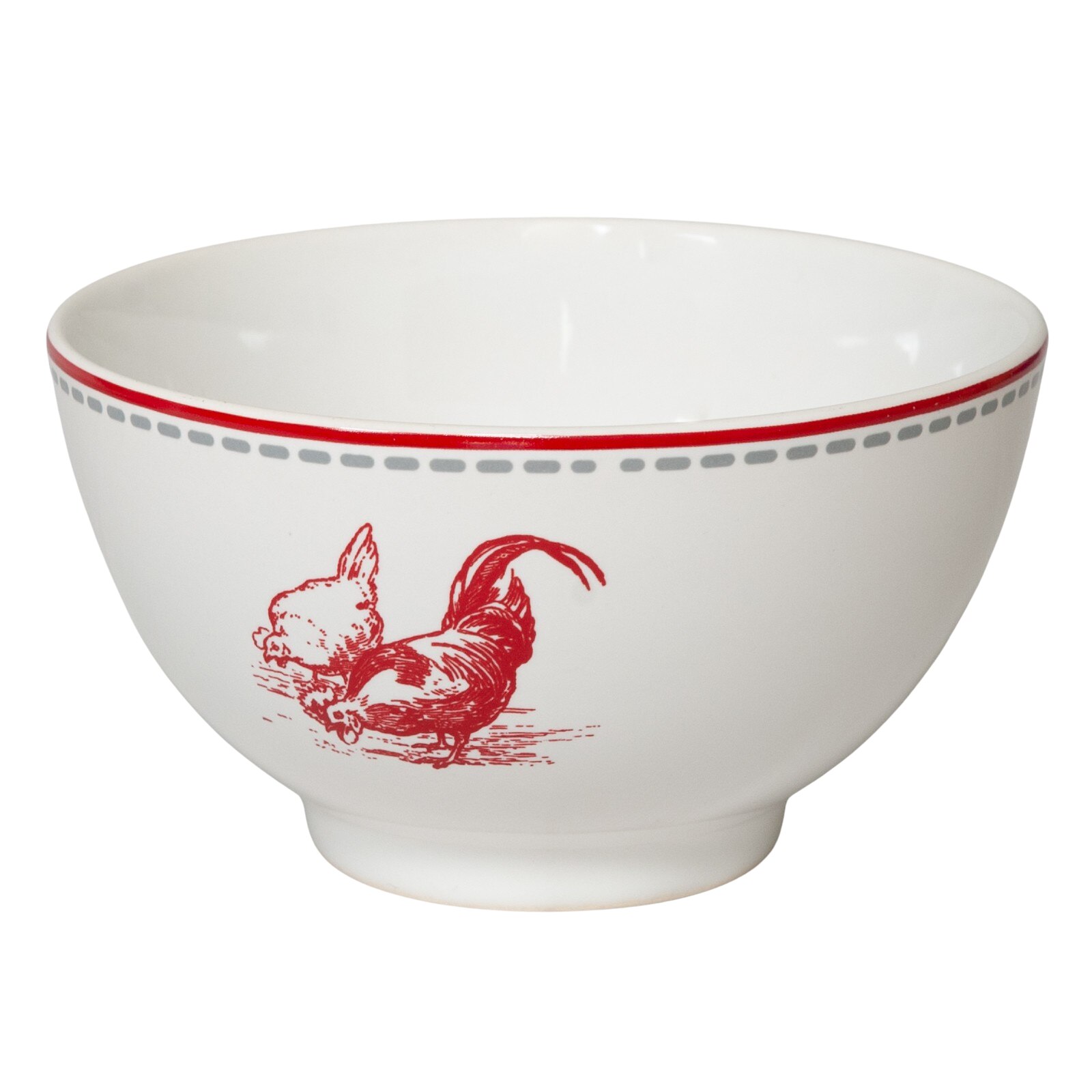 Bol cu design modern, Cesiro, 650 ml, Alb Artic cu Decor 2 Gaini