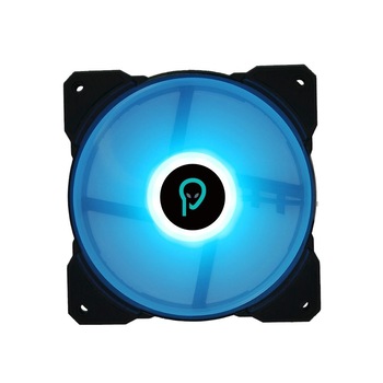 Ventilator Spacer PC 120x120x25 mm SPFC-120-4P-BL, rulment hydraulic, 74 CFM, conector 4-pin, led albastru Ventilator Spacer PC 120x120x25 mm SPFC-120-4P-BL, rulment hydraulic, 74 CFM, conector 4-pin, led albastru