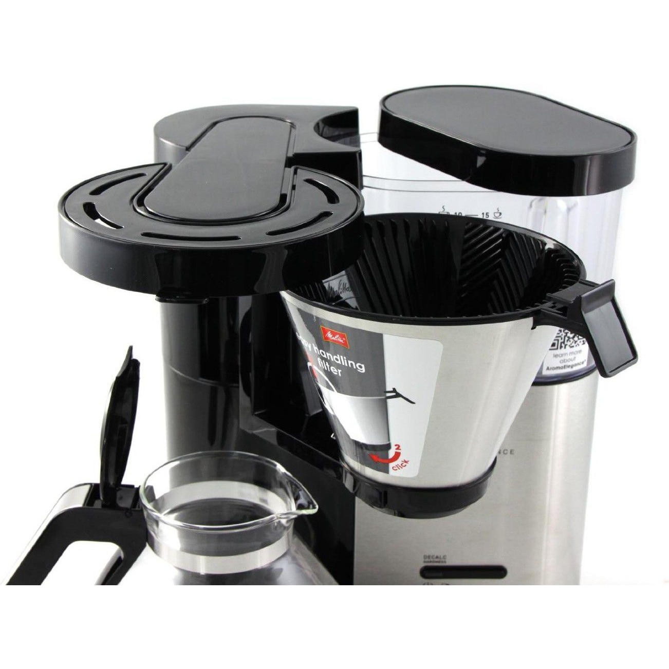Cafetiera Melitta Aroma Elegance 1012-01, 1000 W, 1.25 l, Negru/Argintiu