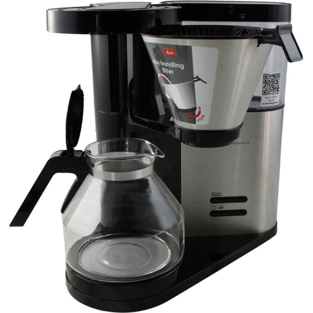Cafetiera Melitta Aroma Elegance 1012-01, 1000 W, 1.25 l, Negru/Argintiu