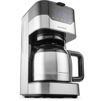Cafetiera Philco PHCM 3000, 800 W, 1,2 l, 10 cesti, Argintiu Cafetiera Philco PHCM 3000, 800 W, 1,2 l, 10 cesti, Argintiu